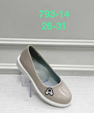 Туфли для девочек, арт. 793-14, р. 26-31 (п. 27-30), бежевый, иск.кожа, "MEITESI" Туфли для девочек, арт. 793-14, р. 26-31 (п. 27-30), бежевый, иск.кожа, "MEITESI"
