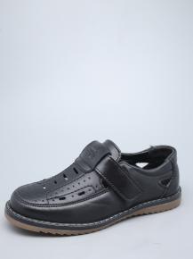 Туфли для мальчика, арт. 3550-3, р. 31-36 (п. 33,34), черный, иск.кожа, "ЛЕОПАРД"